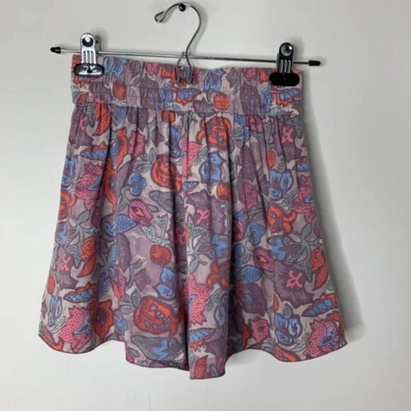Aritzia Wilfred Shorts Print Pattern High Rise Flowy Purple y2k 2000s Size XS - Picture 8 of 10